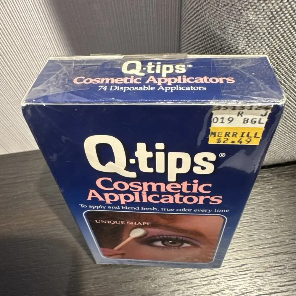 Vintage Q-tips Cosmetic Applicators 74 Ct Pink Stems Makeup 70s/80s 74ct
